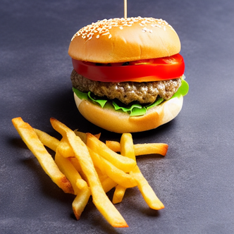 Birmingham’s 8 oz Cheeseburger & Fries at Birmingham's Vodka & Ale House