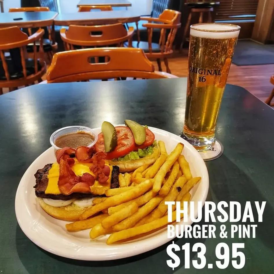 Burger and Pint at Colonial Pub & Grill