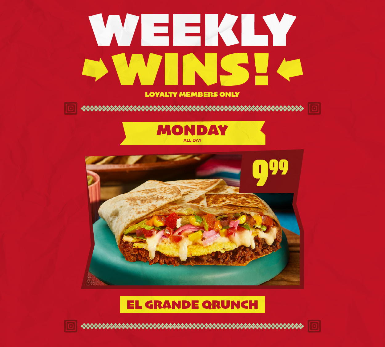 Weekly Wins – Monday at Quesada Burritos & Tacos