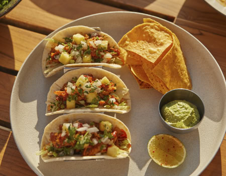Chipotle Chicken Tacos at Cactus Club Cafe