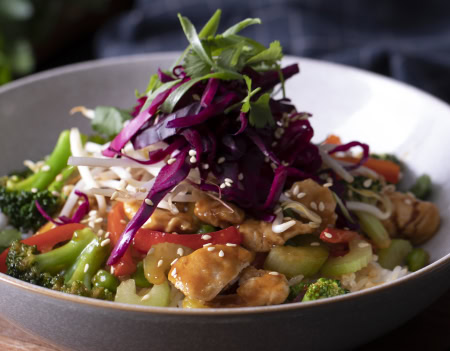 Teriyaki Chicken Rice Bowl at Cactus Club Cafe