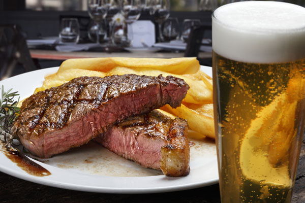 6 oz Steak & 20 oz Draft at David's Restaurant