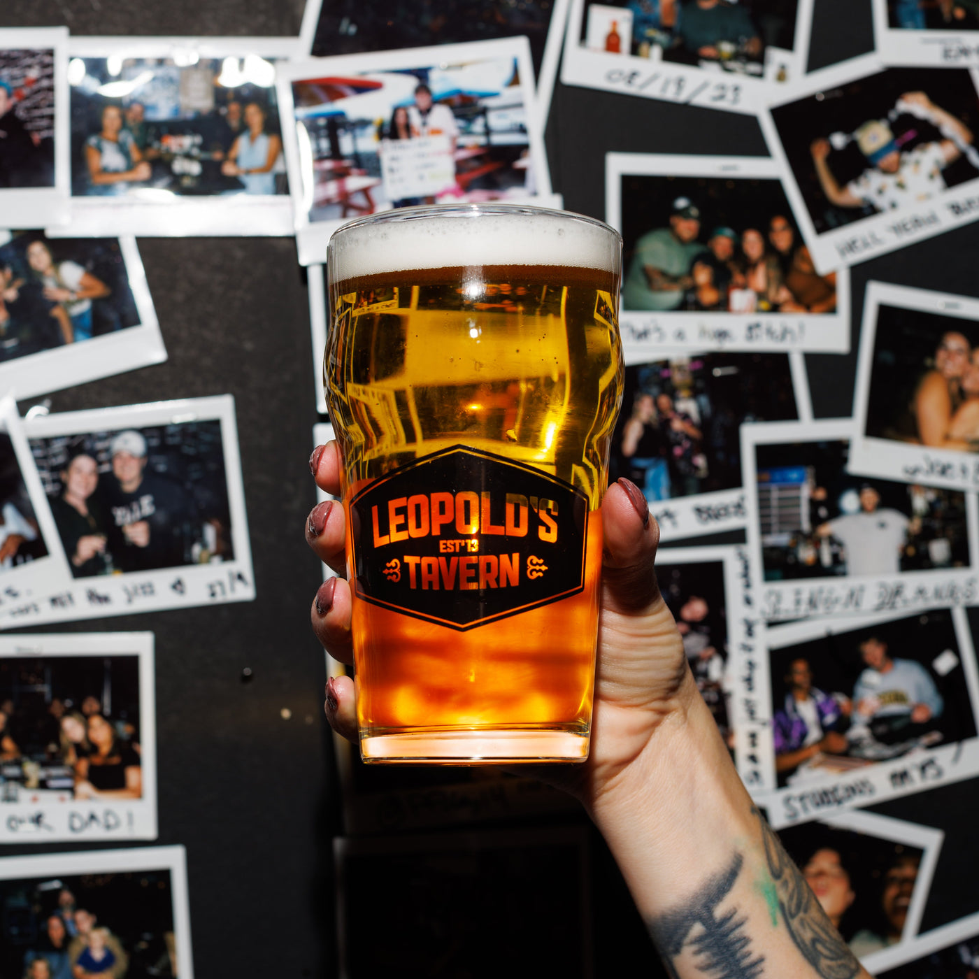 Pints of Leo's Lager at Leopold's Tavern