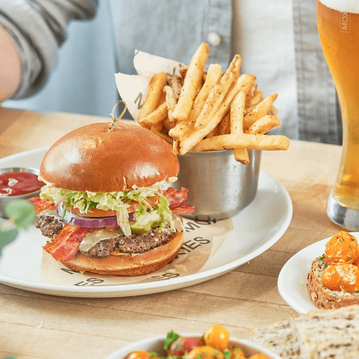Bacon Cheeseburger at Moxies