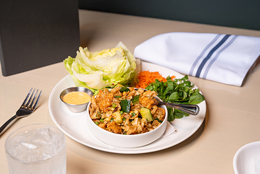 Cashew Chicken Lettuce Wraps at Moxies