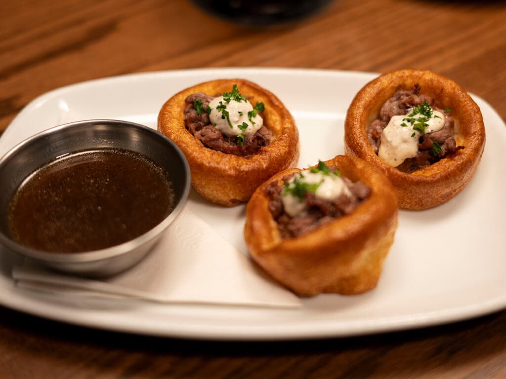 Mini Yorkie Trio at Original Joe's